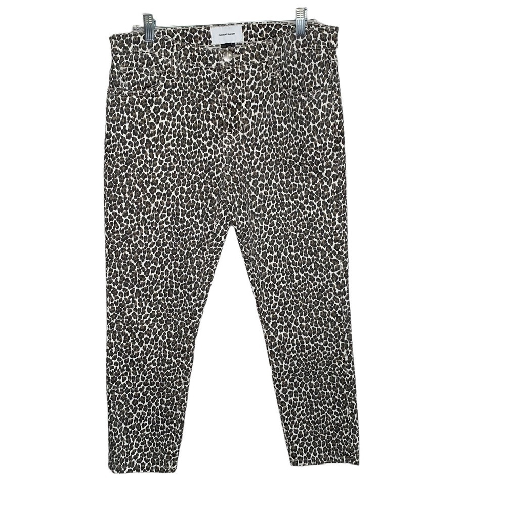 Current Elliot Womens Snow Leopard Crop Jeans size 28